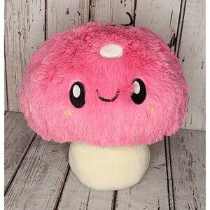 10" Squishable Snacker Pink & White Mushroom Plush Stuffed Animal Polka Dot Cute